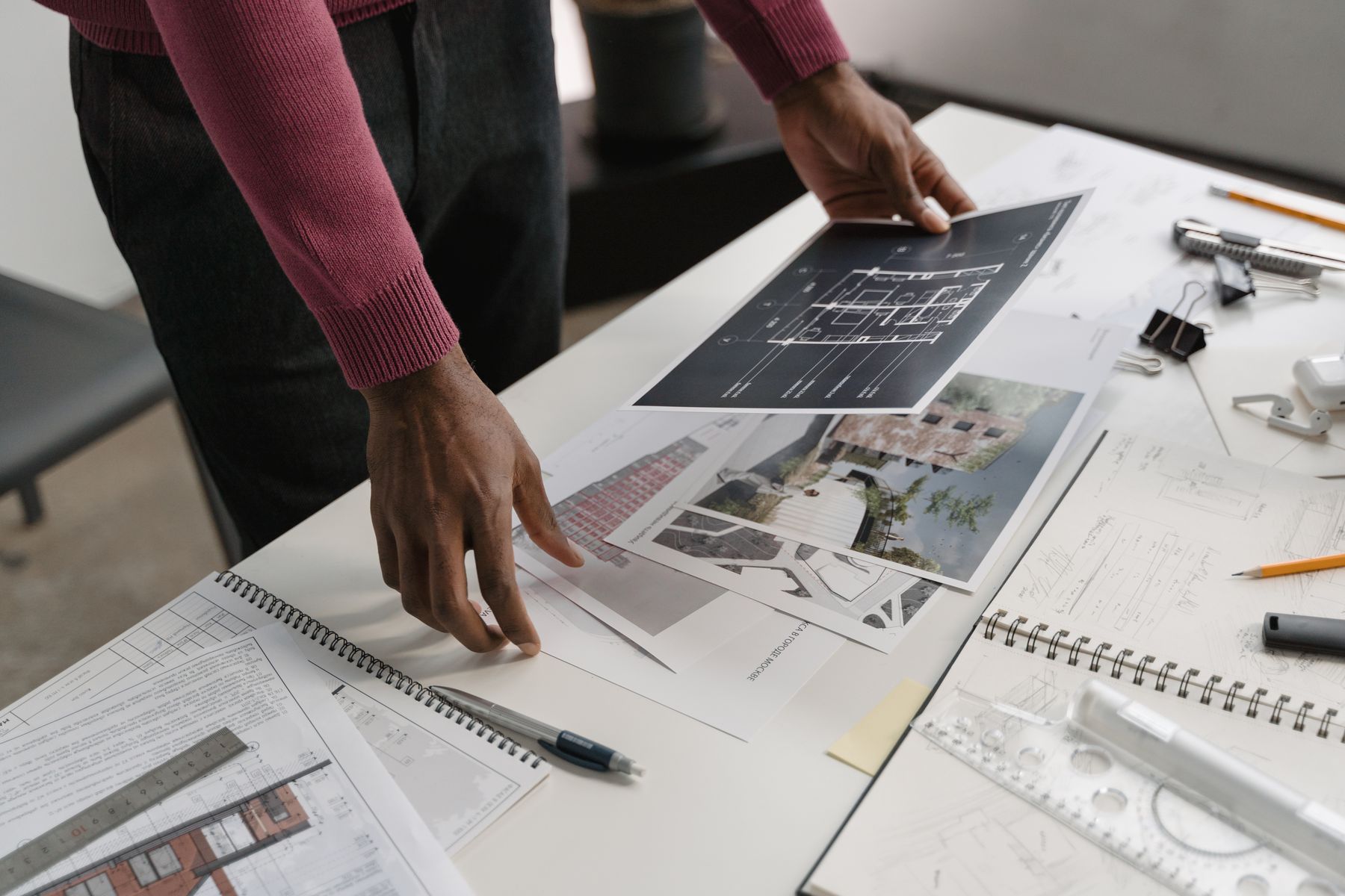 Reviewing architectural drawings