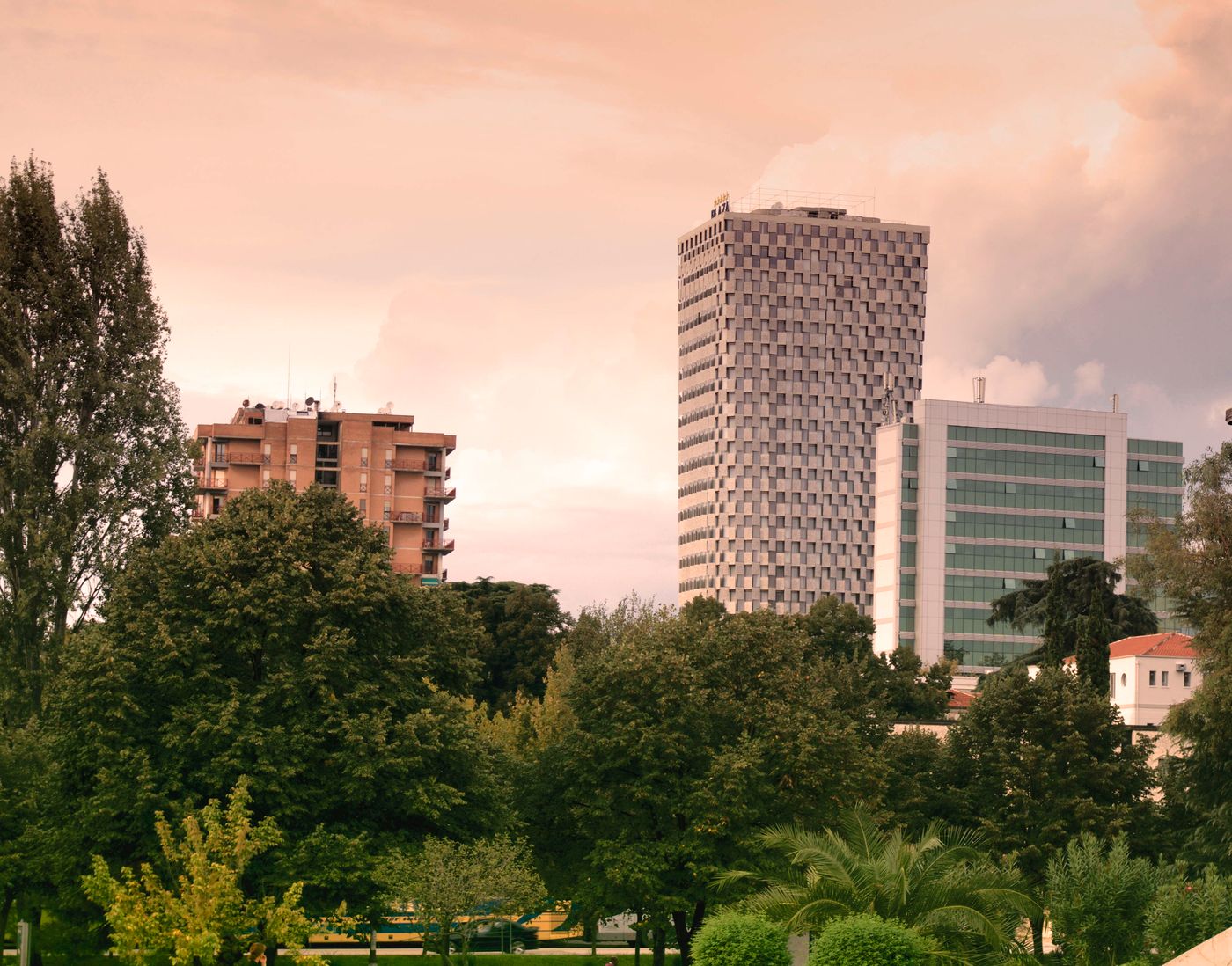Tirana city centre towers