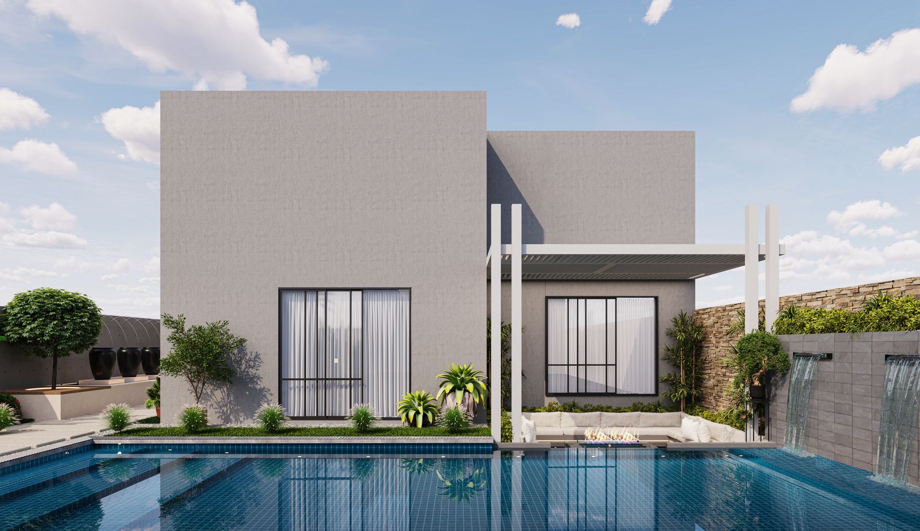Modern villa with pool